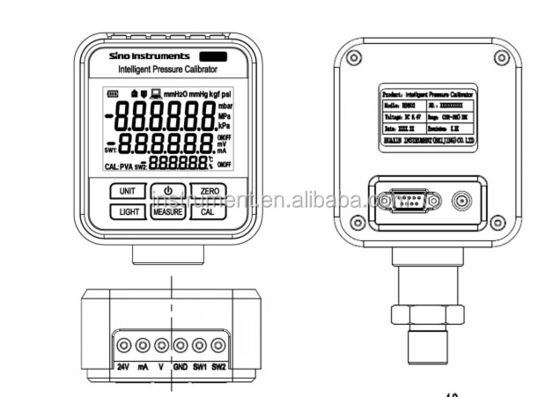 Manometro di pressione digitale portatile HS602 ad alta precisione 0,02%R.D 0,05%F.S.