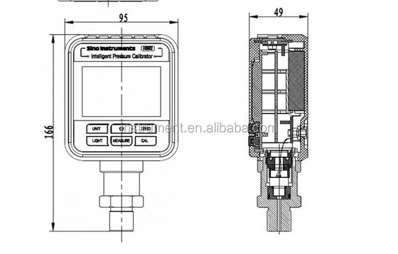 Manometro di pressione digitale portatile HS602 ad alta precisione 0,02%R.D 0,05%F.S.